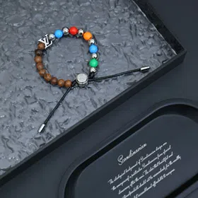 Louis Vuitton LV adjustable letters and floral lucky round bead bracelet-4055  
